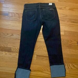 Husdon crop muse skinny jean with 5"cuff size 27